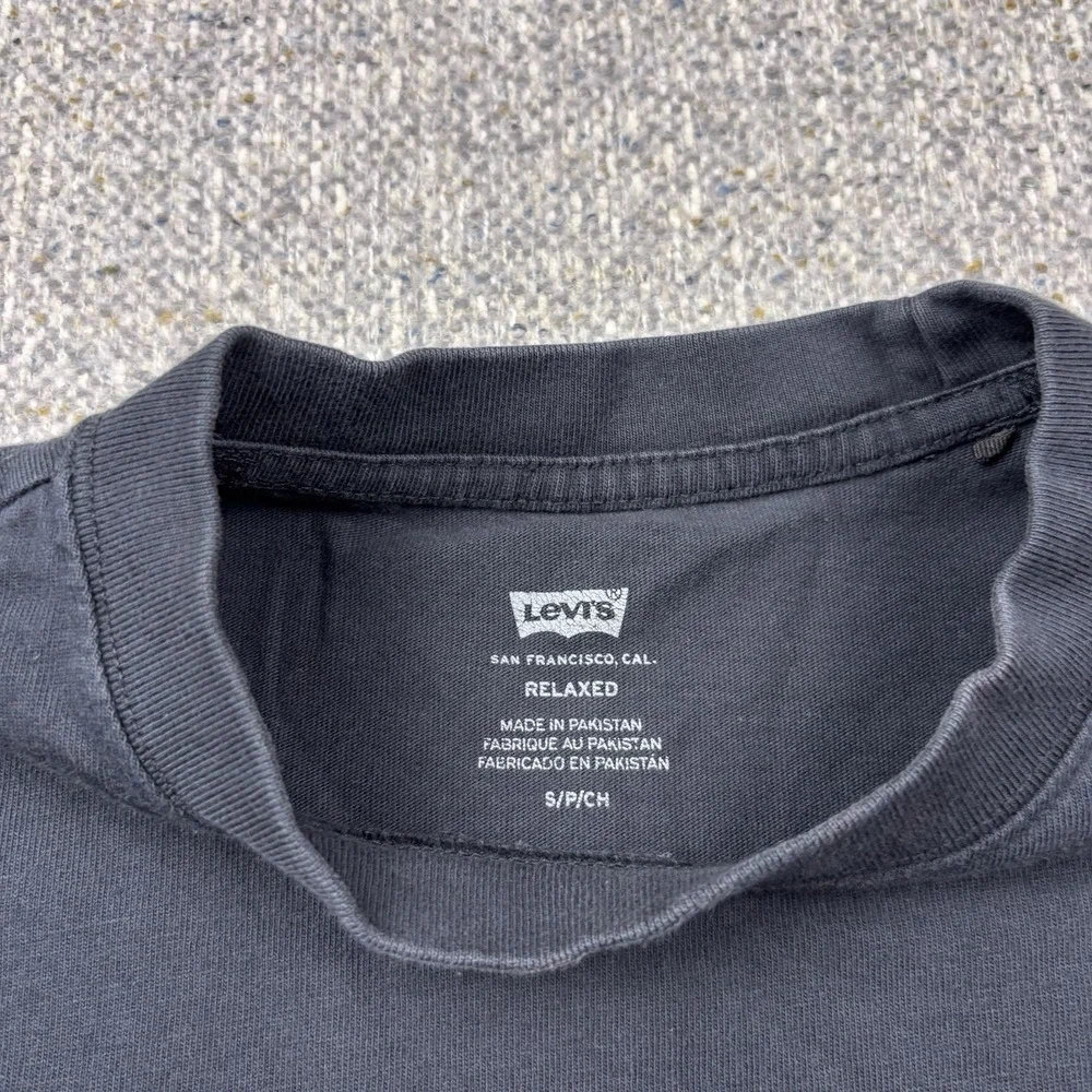 Levi's 501 Vintage On The Fly‎ Graphic T-Shirt Black Men's Size Small
